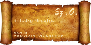 Szladky Orsolya névjegykártya