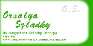 orsolya szladky business card